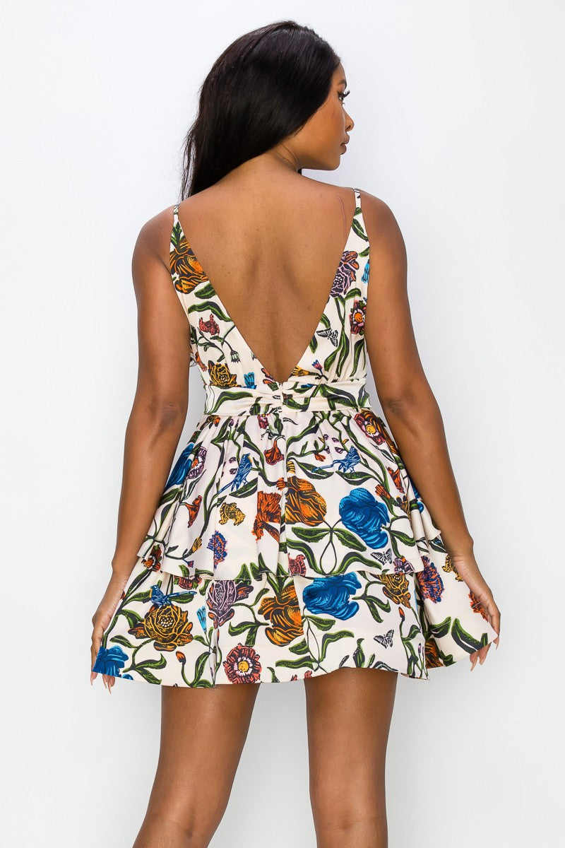 DEEP V-NECK DRESS
