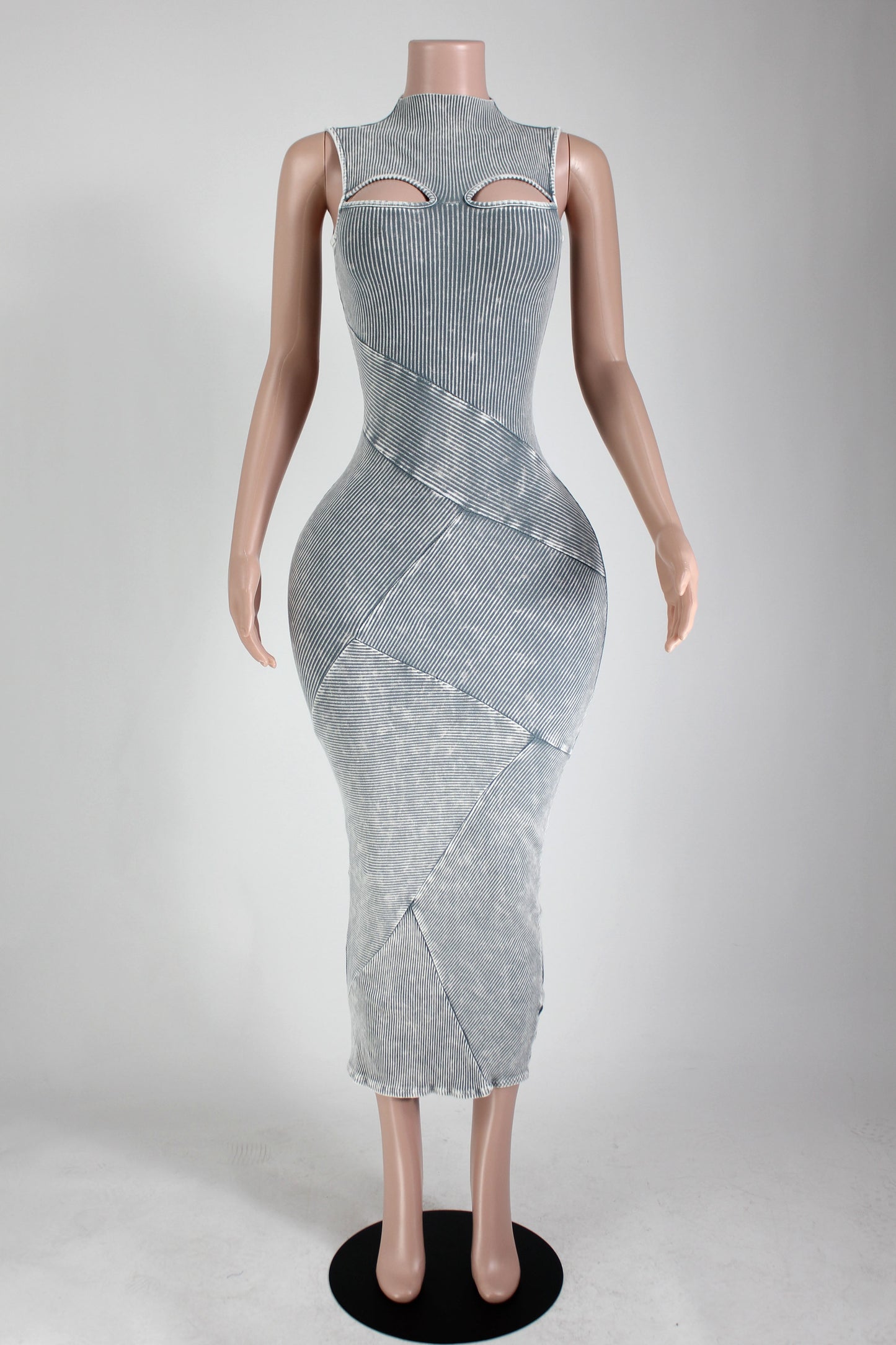 MINERAL WASH CHEST CUT-OUT DRESS