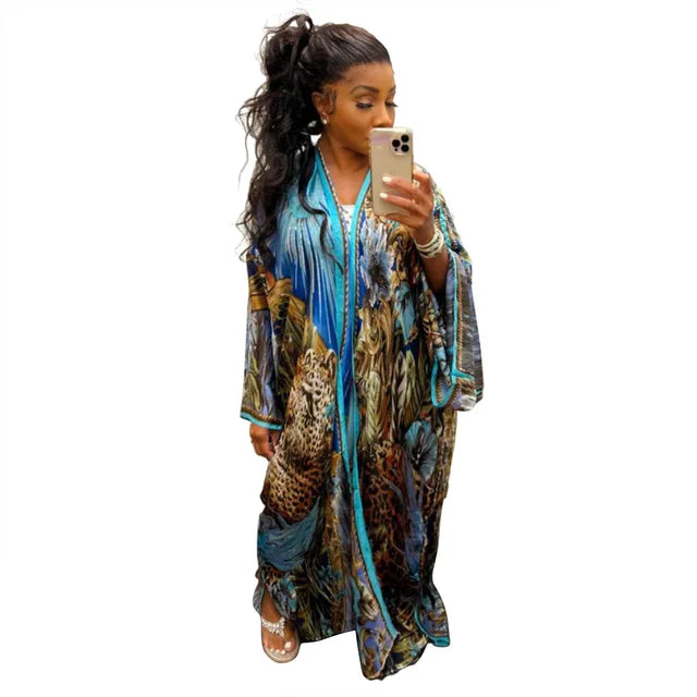 Blue Safari Kimono